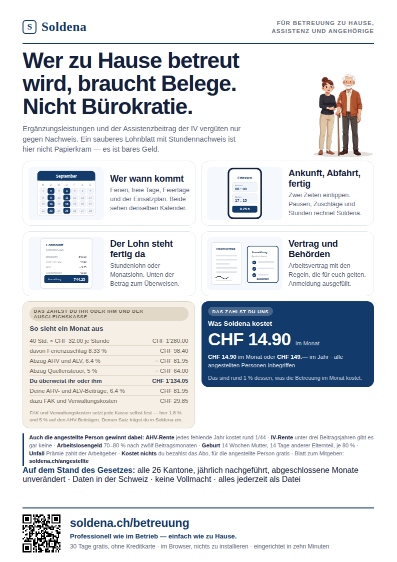 Flyer Betreuung zu Hause