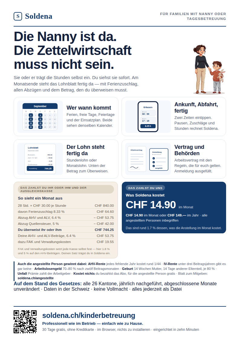 Flyer Kinderbetreuung