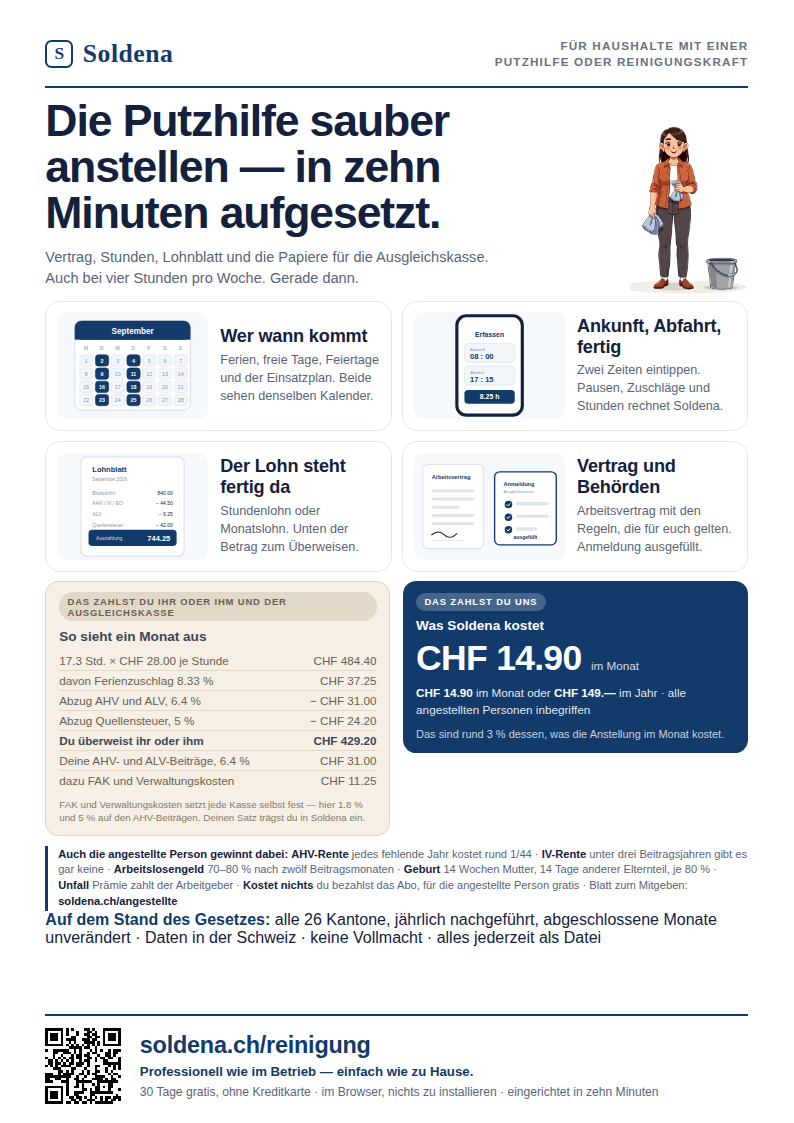 Flyer Reinigung und Haushalt